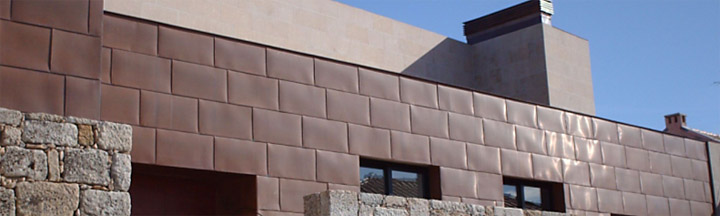 natural copper curtain wall