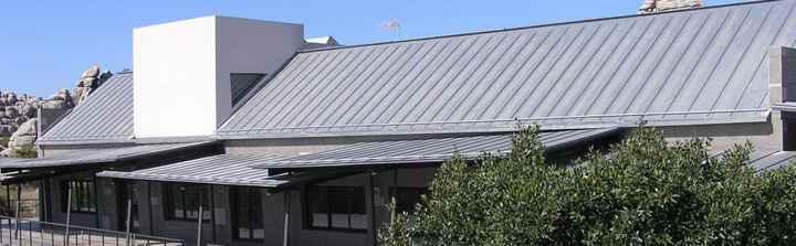 Natural zinc roof